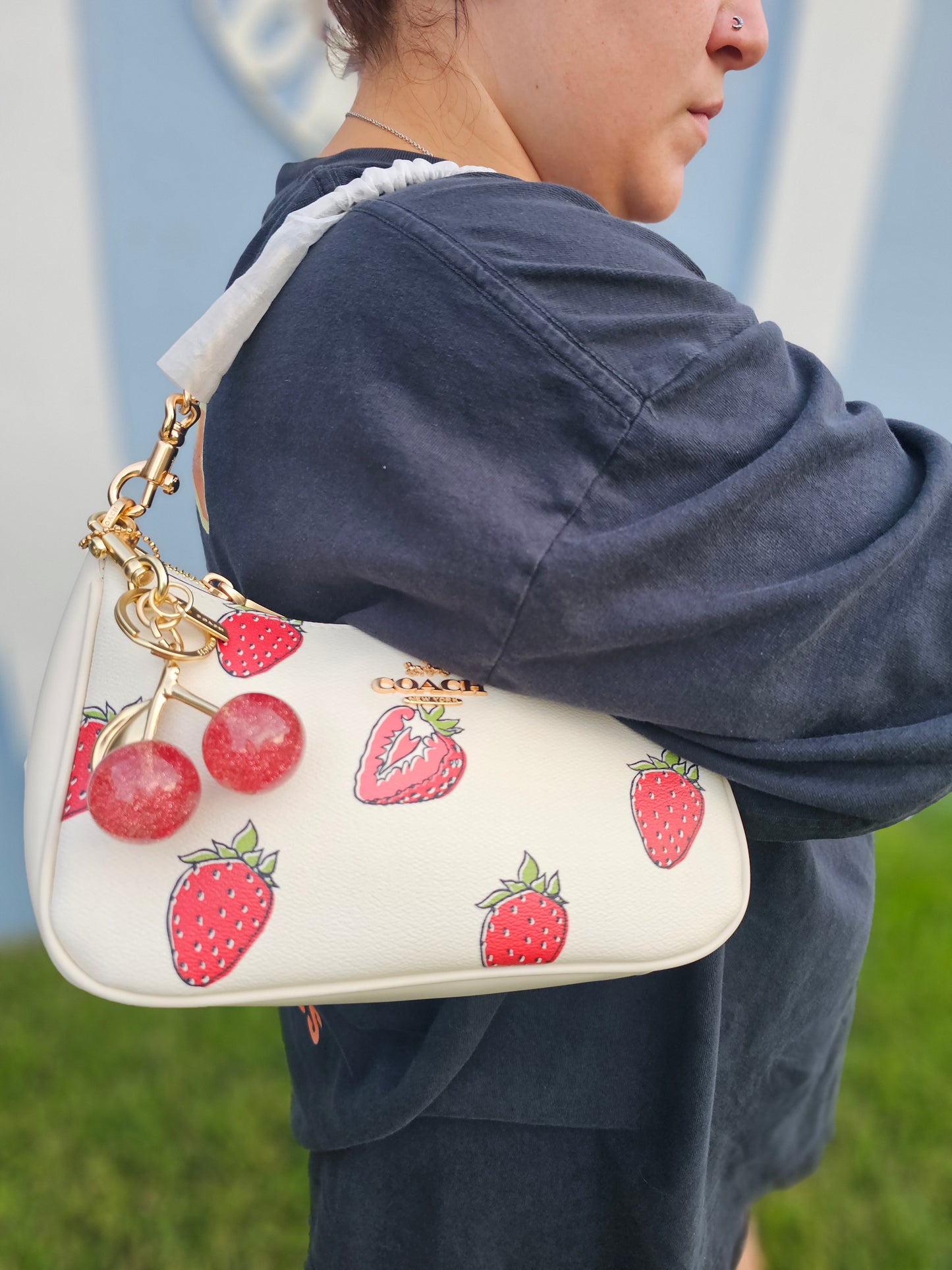 Shoulder carry/ Crossbody w/charm
