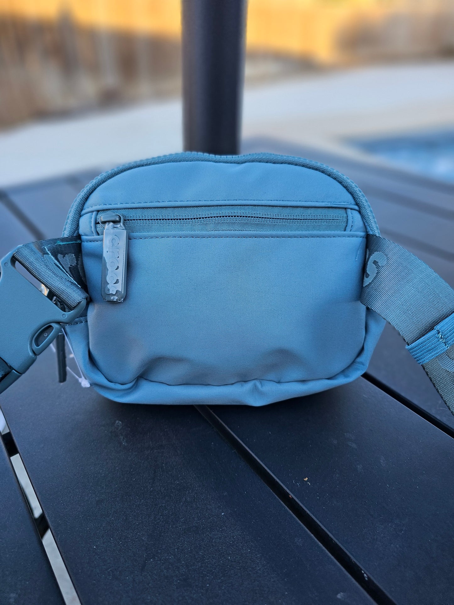 Grayish green Fanny pack/Chest bag (8in.x6in.) Belt fits up to 52in