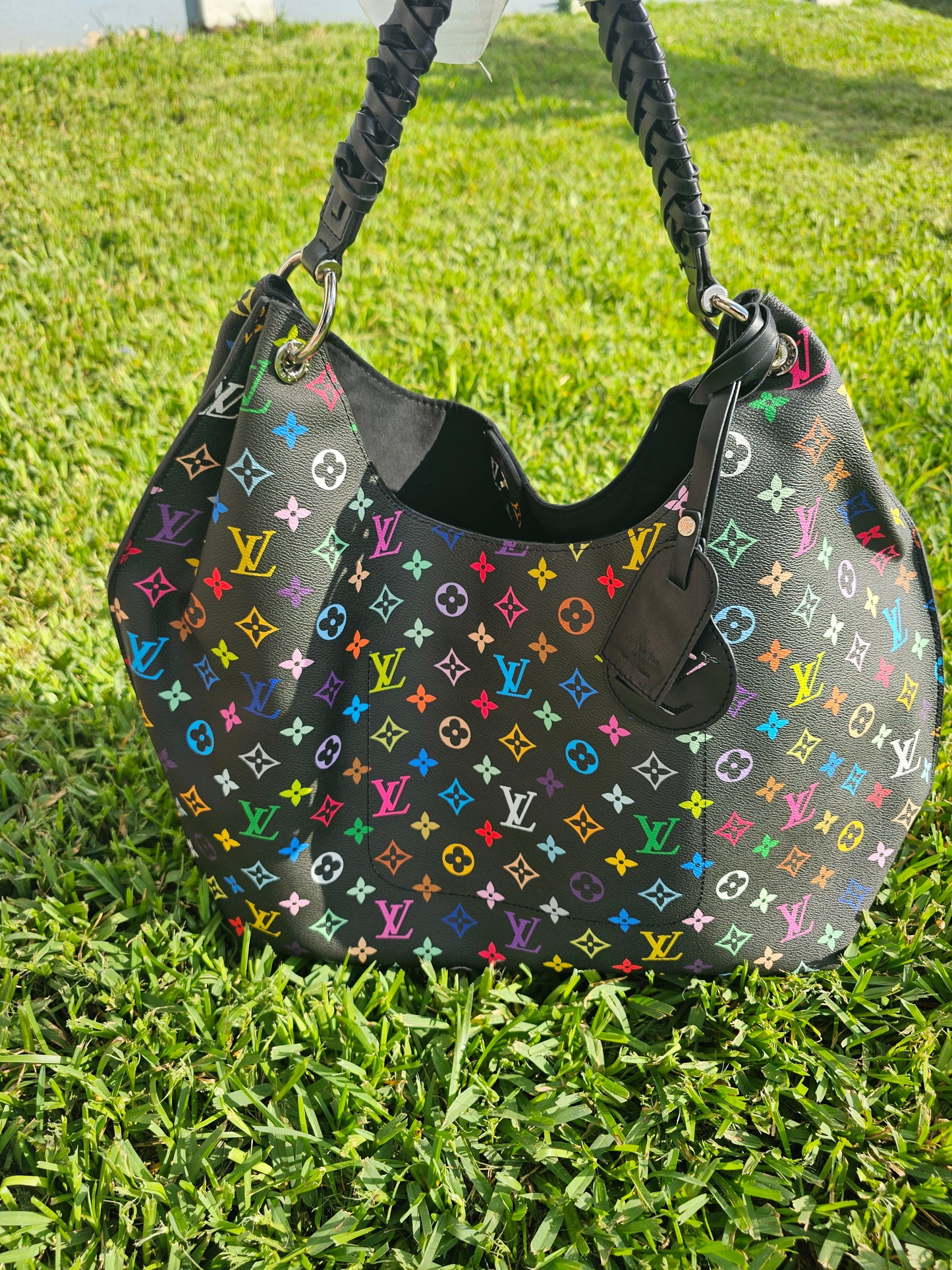 😍Large braided handle bag