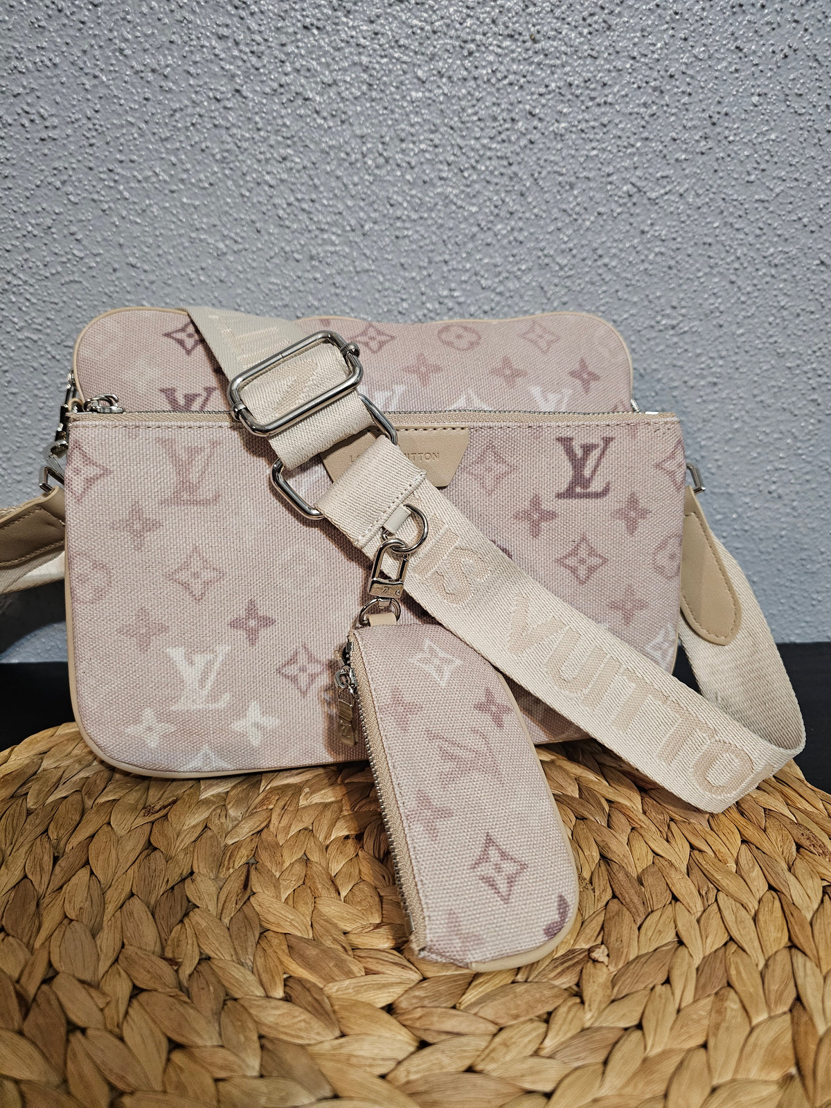 3 piece Crossbody (10x7in) tan