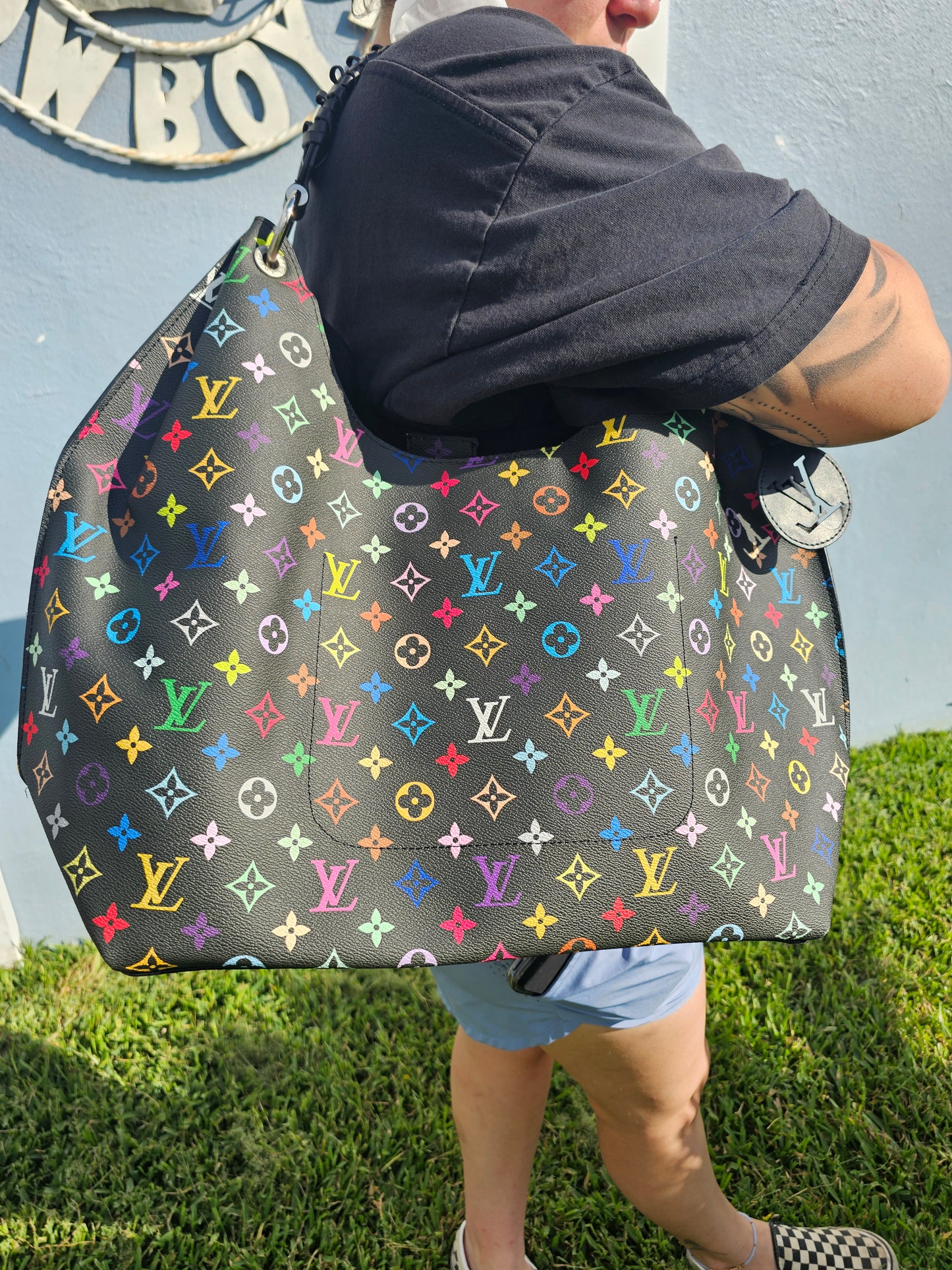 😍Large braided handle bag
