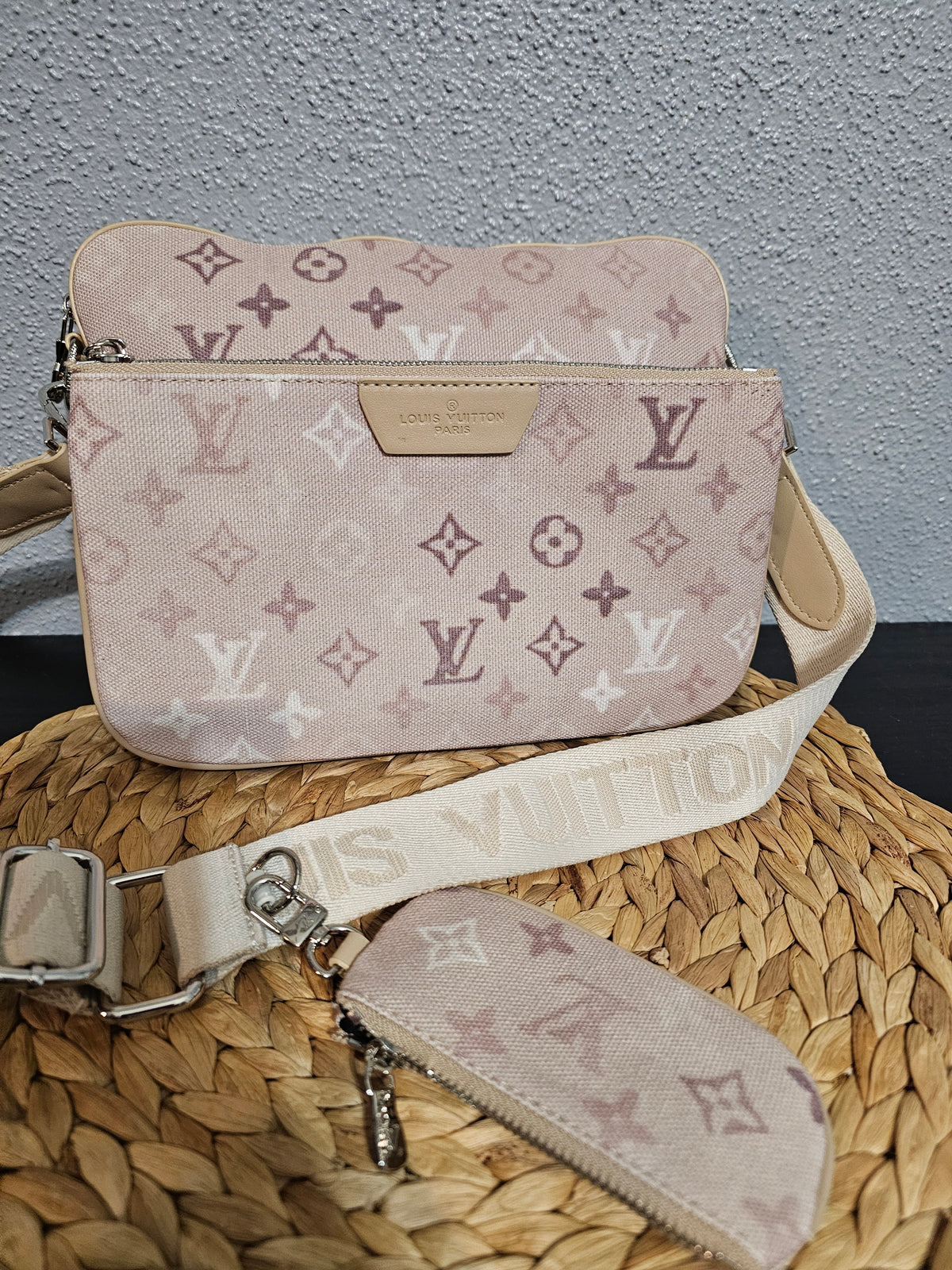 3 piece Crossbody (10x7in) tan