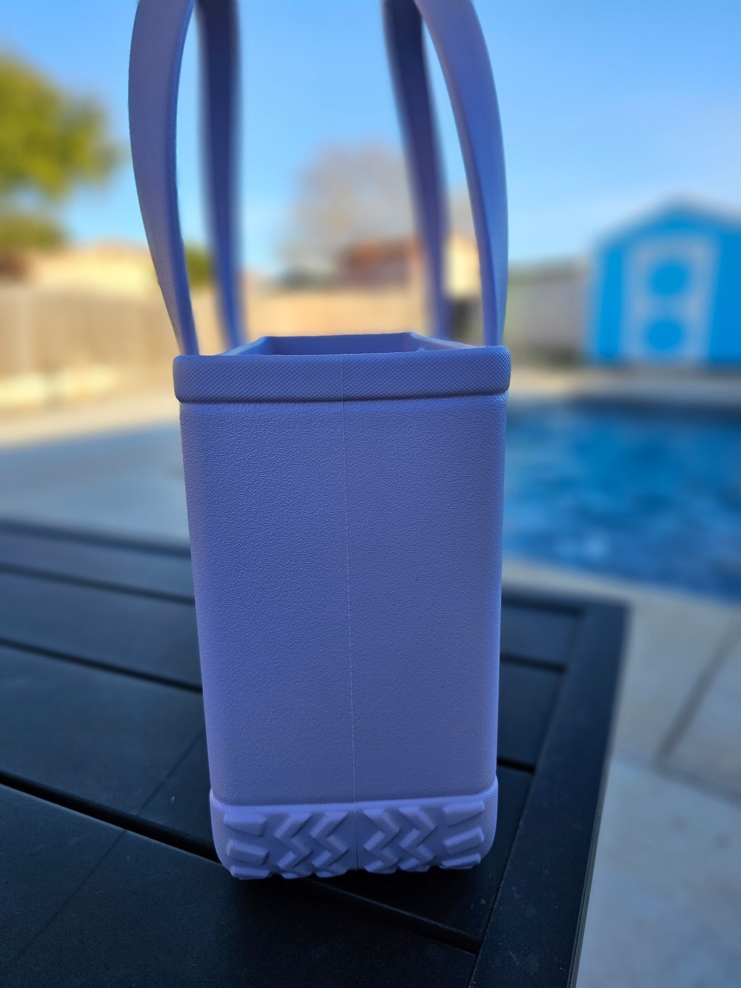 Lavender small bogg like bag bow cut (11in.x8in.)