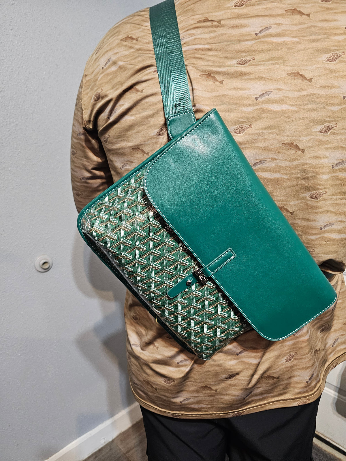 😎Messenger bag (9 1/2× 11 1/2)in. (Green)